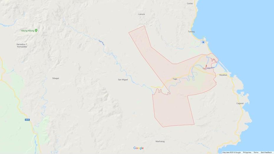 Map  Municipality Of Tago, Tago, Philippines, Kubling Tago, Tago Fences