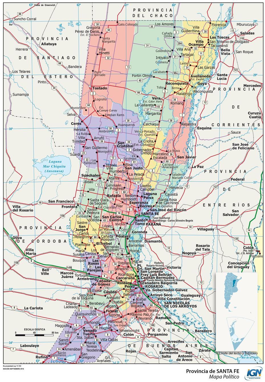 Map Of The Province Of Santa Fe And Its Departments – Full Size | Gifex, Santa Fe, Philippines, Santa Fe Nueva Vizcaya, Bantayan Philippines