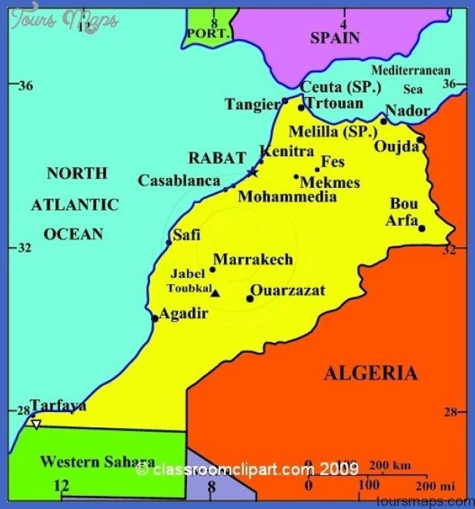 Morocco Map – Toursmaps, Bou Arfa, Morocco, Morocco Coast, Morocco Africa