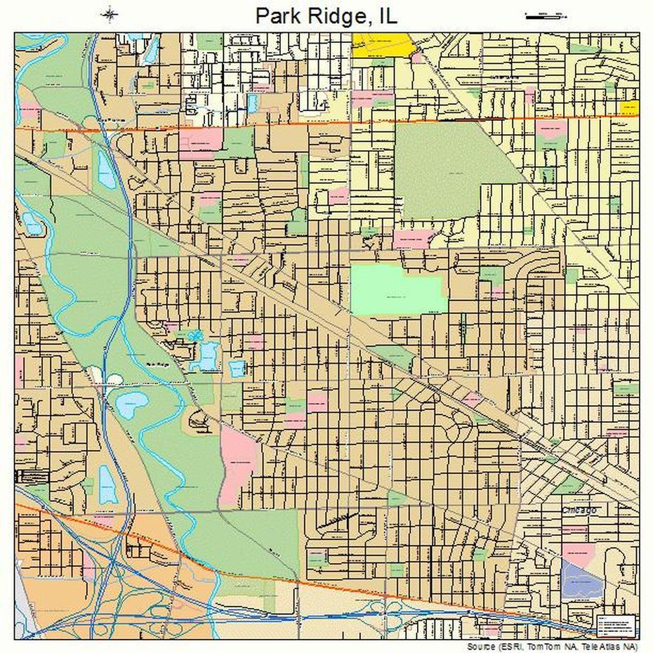 Park Ridge Illinois Street Map 1757875, Park Ridge, United States, Interactive  National Parks, All National Parks