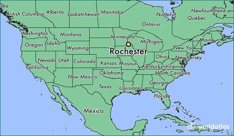 Where Is Rochester, Mn? / Rochester, Minnesota Map – Worldatlas, Rochester, United States, Showing United States, United States  Color