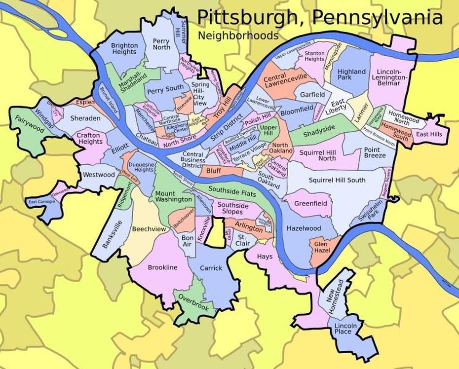 28 Map Of Downtown Pittsburgh – Maps Online For You, Pittsburgh, United States, New Orleans On Us, Tn State
