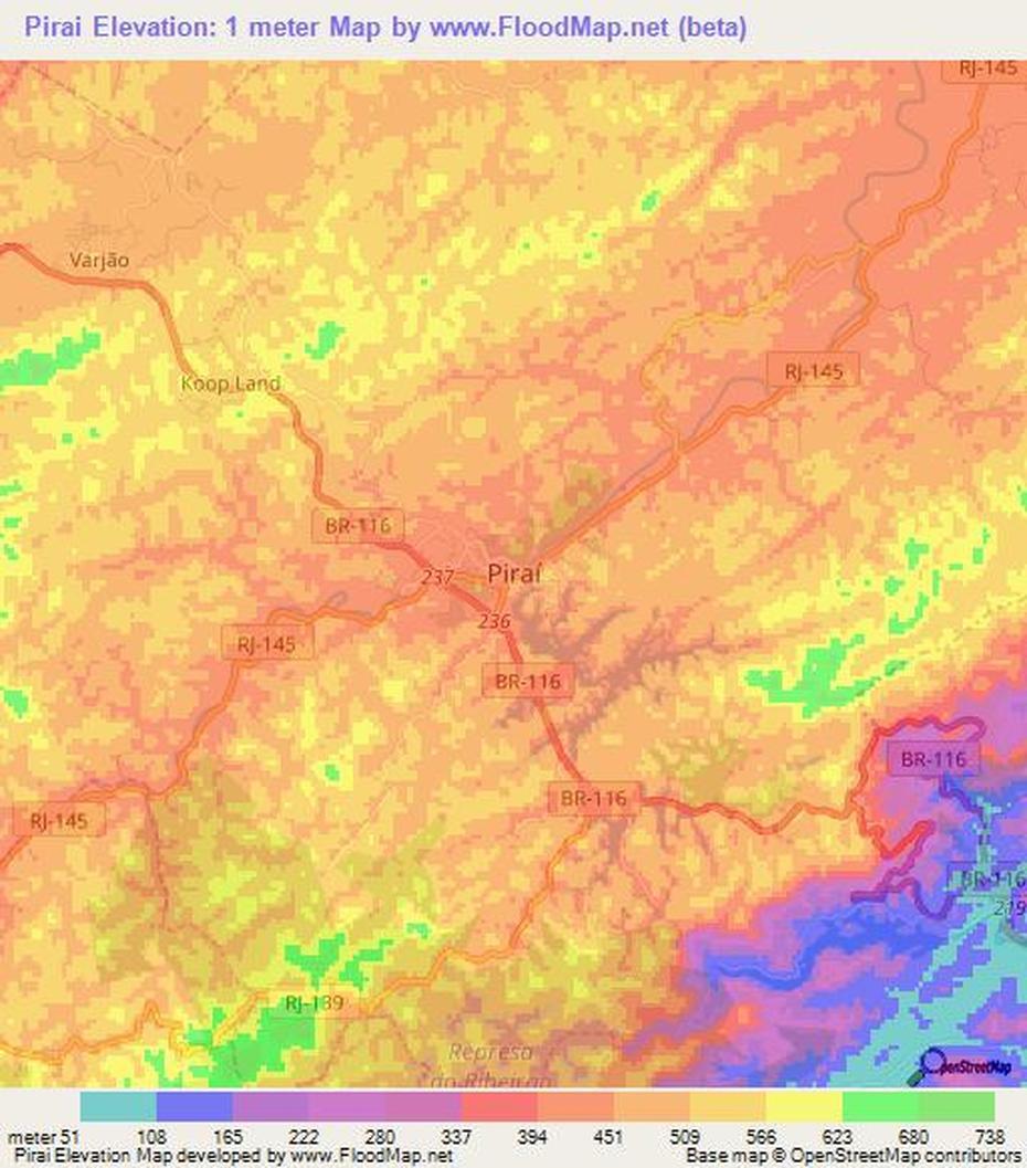 Elevation Of Pirai,Brazil Elevation Map, Topography, Contour, Piraí, Brazil, Paraiba, Avolar