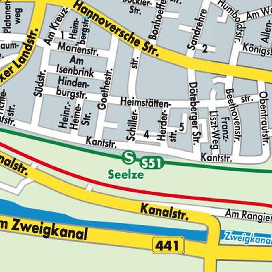 Karte Von Seelze – Stadtplandienst Deutschland, Seelze, Germany, Gbg Seelze, Herford Germany