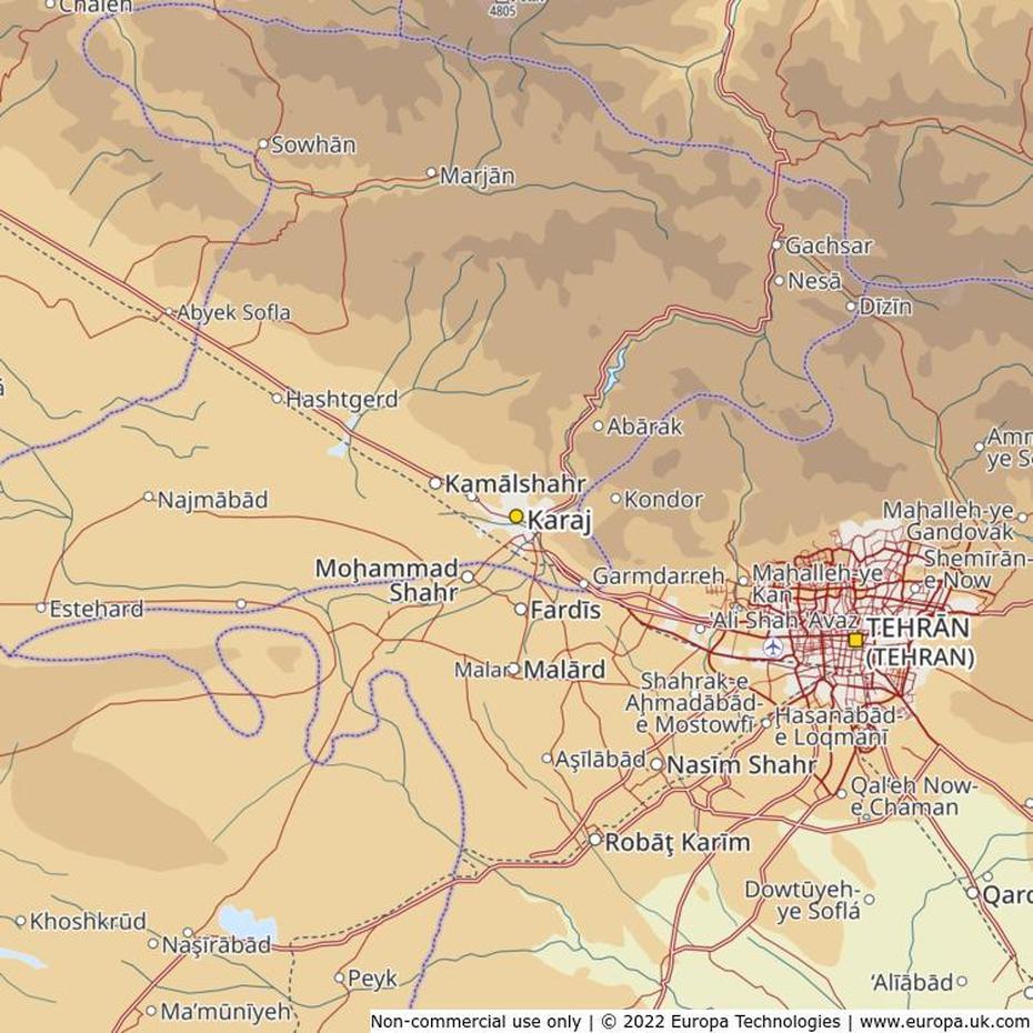 Map Of Karaj, Iran | Global 1000 Atlas, Karaj, Iran, Beautiful Iran Landscape, Isfahan  City