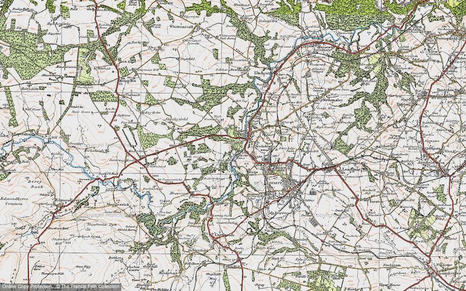 Map Of Shotley Bridge, 1925 – Francis Frith, Shotley Bridge, United Kingdom, United Kingdom Mountains, United Kingdom And Ireland