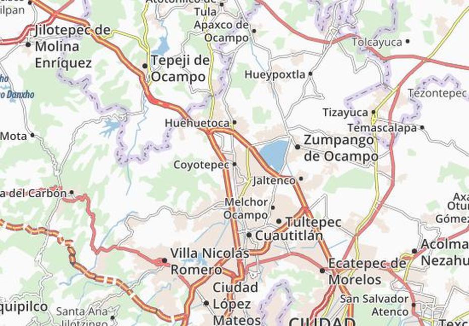 Michelin Coyotepec Map – Viamichelin, Coyotepec, Mexico, Simple  Of Mexico, Texas And Mexico