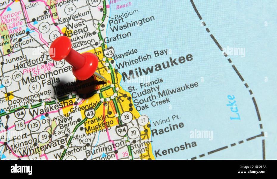 Is Milwaukee A State, Milwaukee Aerial View, Alamy, Milwaukee, United States