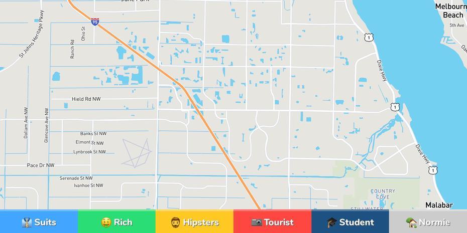 Of Palm Bay Fl Area, Palm Bay Zoning, Neighborhood , Palm Bay, United States