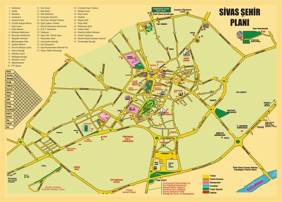 Sivas Konya Maps, Sivas, Turkey, Turkey City, Eastern Turkey