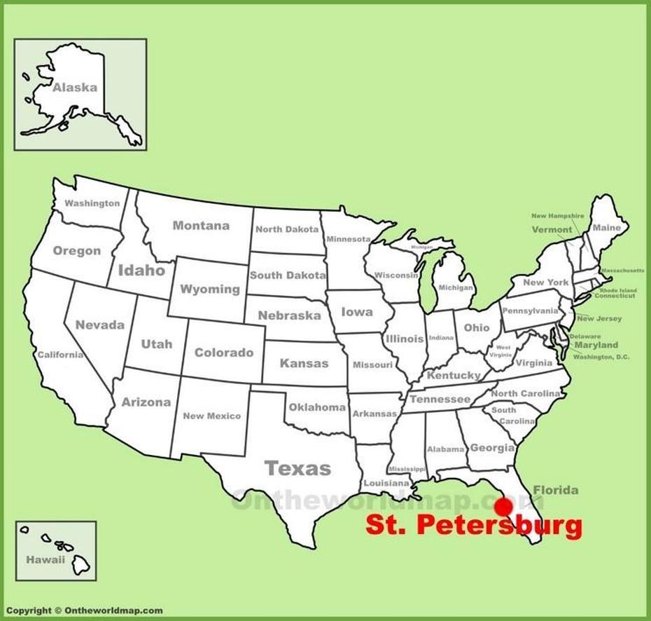 St. Petersburg Location On The U.S. Map, Petersburg, United States, United States  50 States, United States  Puzzle