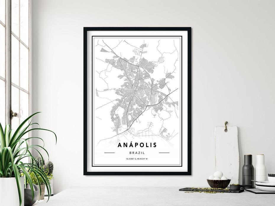 Anapolis Brazil Map Print Custom City Map Map Of Anapolis | Etsy, Anápolis, Brazil, Anapolis  Goias, Goiania Brazil