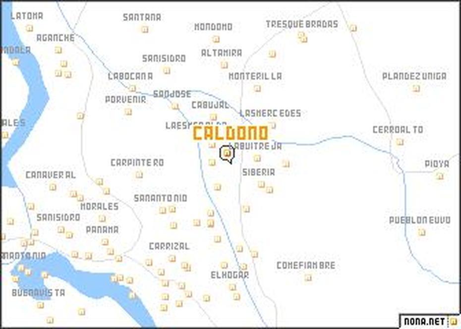 Caldono (Colombia) Map – Nona, Caldono, Colombia, Colombia Cities, Colombia  Outline