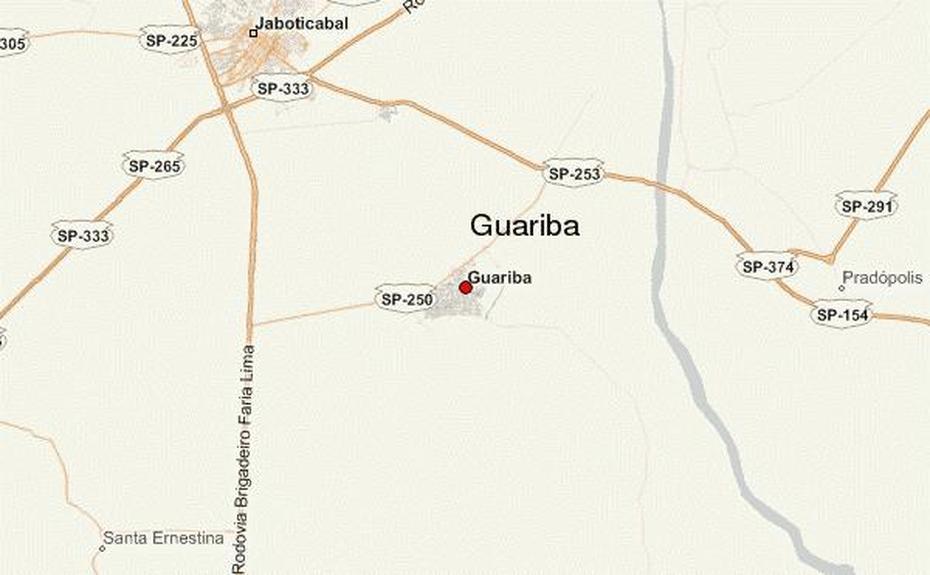 Guia Urbano De Guariba, Guariba, Brazil, Brazil Cities, Detailed  Of Brazil