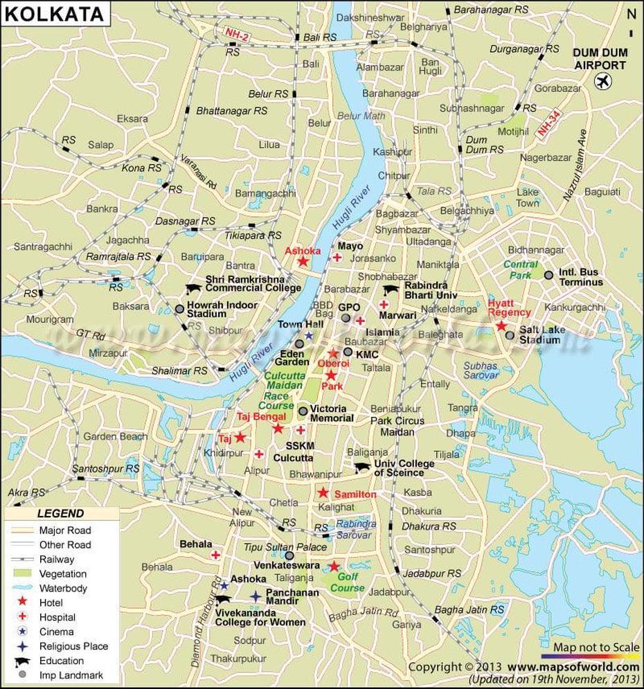 Kolkata Map, City Map Of Kolkata, India, Kolkāta, India, India Atlas, Kolkata  Google