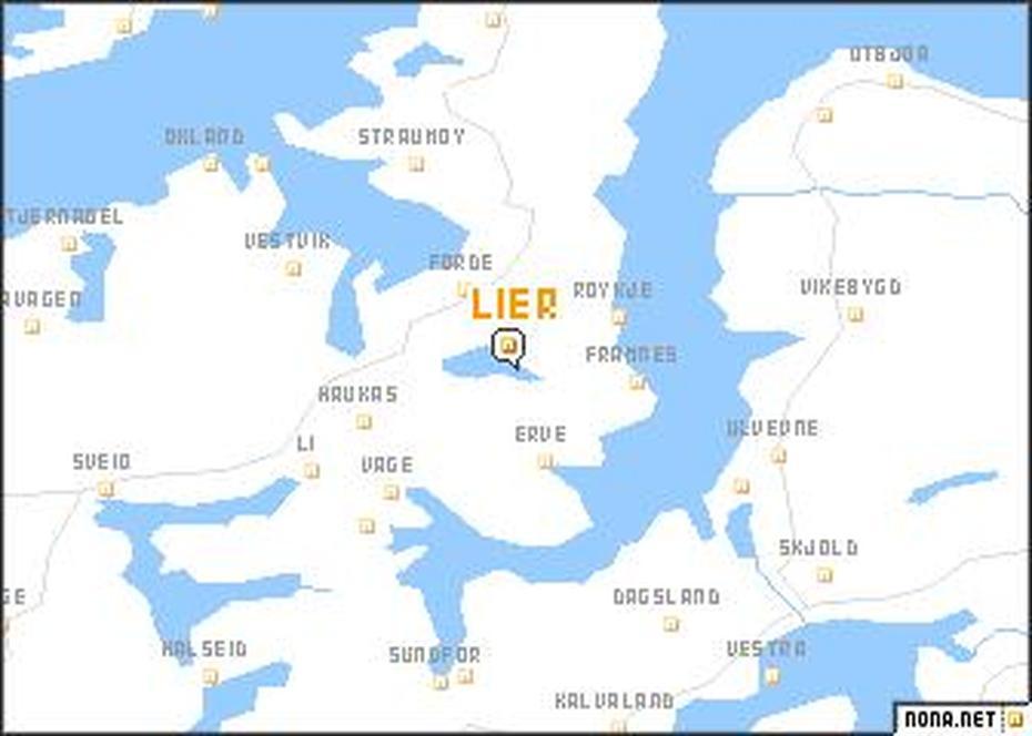 Lier (Norway) Map – Nona, Lier, Norway, Southern Norway, Hordaland Norway