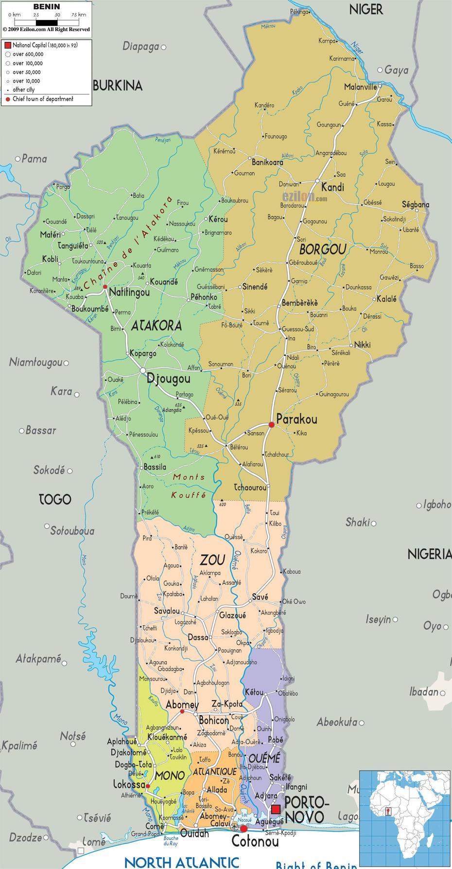 Map Of Benin – Travelsmaps, Golo-Djigbé, Benin, Benin City, Benin World