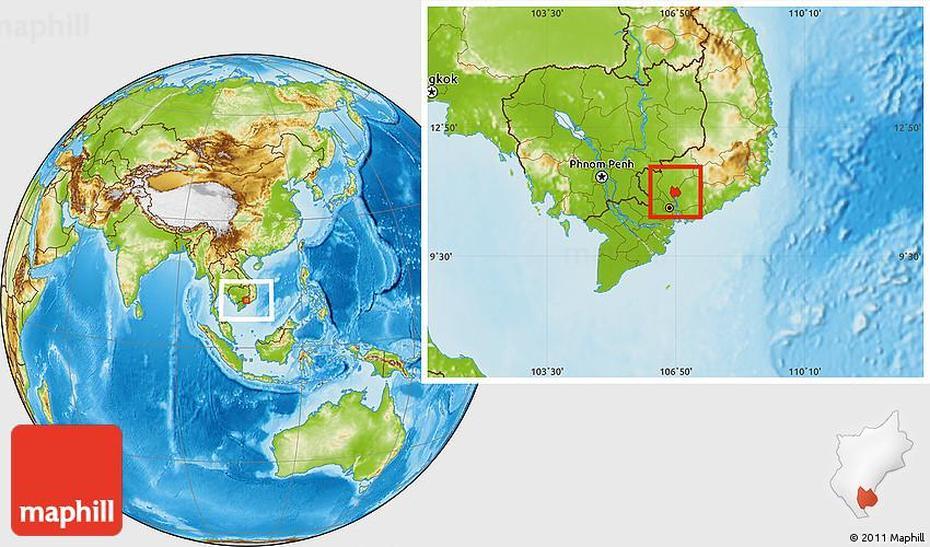 Physical Location Map Of Tan Uyen, Tân Uyên, Vietnam, Binh Duong Vietnam, Tan  Duong