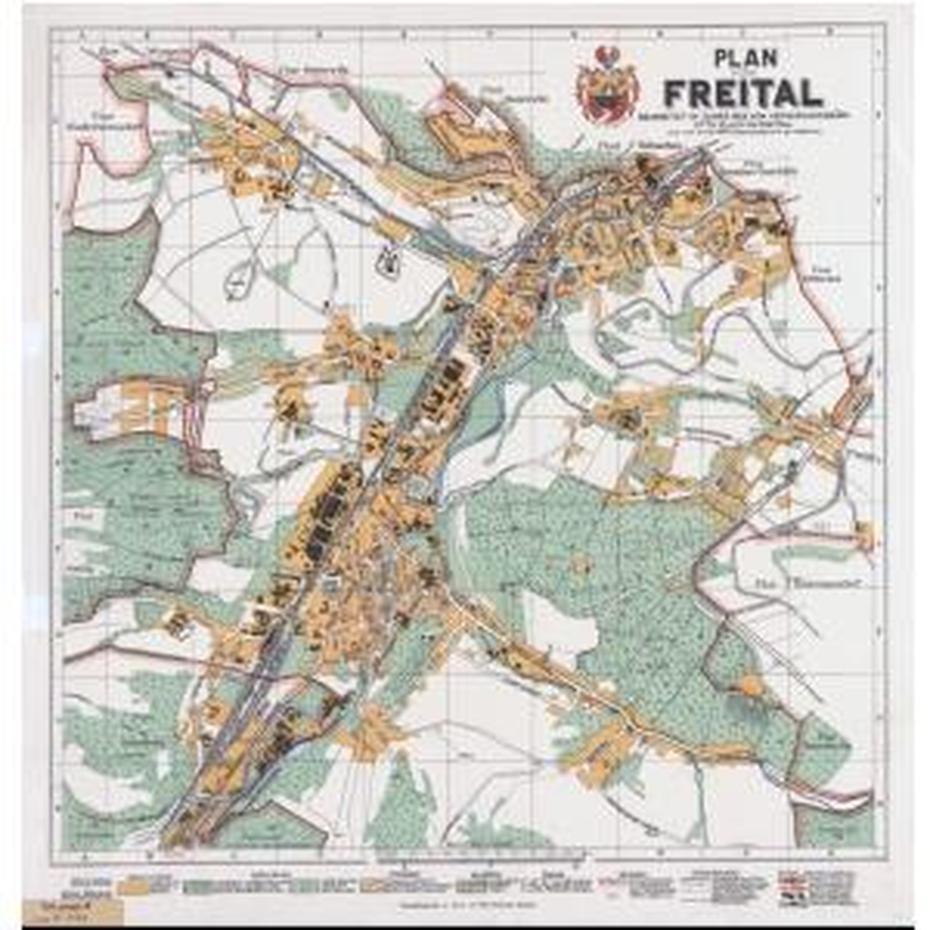 Plan Von Freital (1925) – Landkartenarchiv.De, Freital, Germany, Berlin  Ddr, Oberhausen Germany