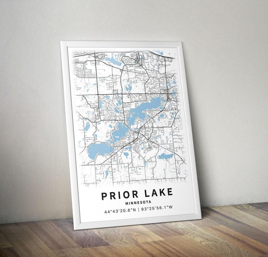Printable Map Of Prior Lake Minnesota United States | Etsy, Prior Lake, United States, U.S. Lakes, United States  Great Lakes