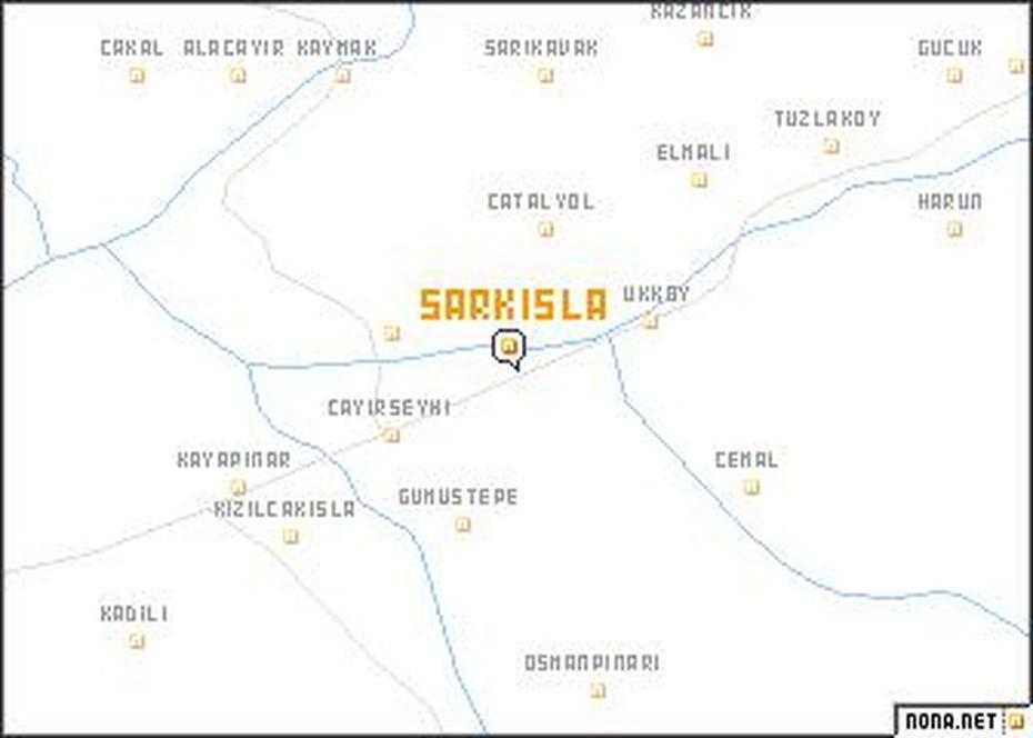 Sarksla (Turkey) Map – Nona, Şarkışla, Turkey, Bodrum Turkey, Turkey  Outline