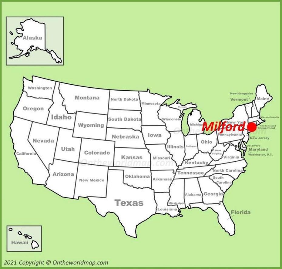 United States  With Capitals Only, United States  Kids, , Milford, United States