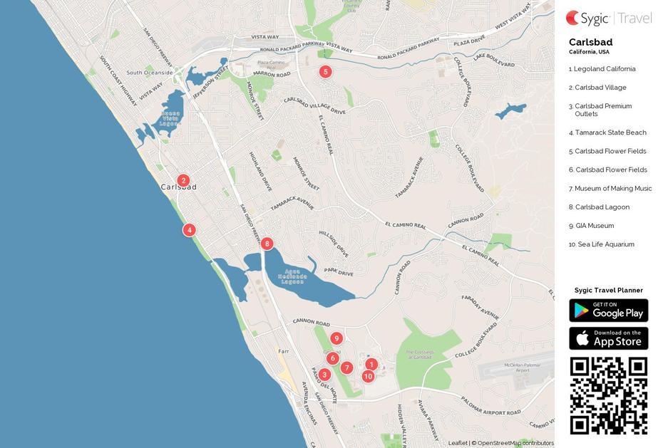 Carlsbad Printable Tourist Map | Sygic Travel, Carlsbad, United States, Carlsbad Texas, Street  Of Carlsbad Nm