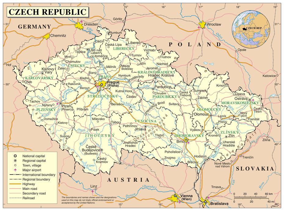 Czechia Map – Map Of Czechia (Eastern Europe – Europe), Třinec, Czechia, Czechia Cities, Czech Republic  With Cities