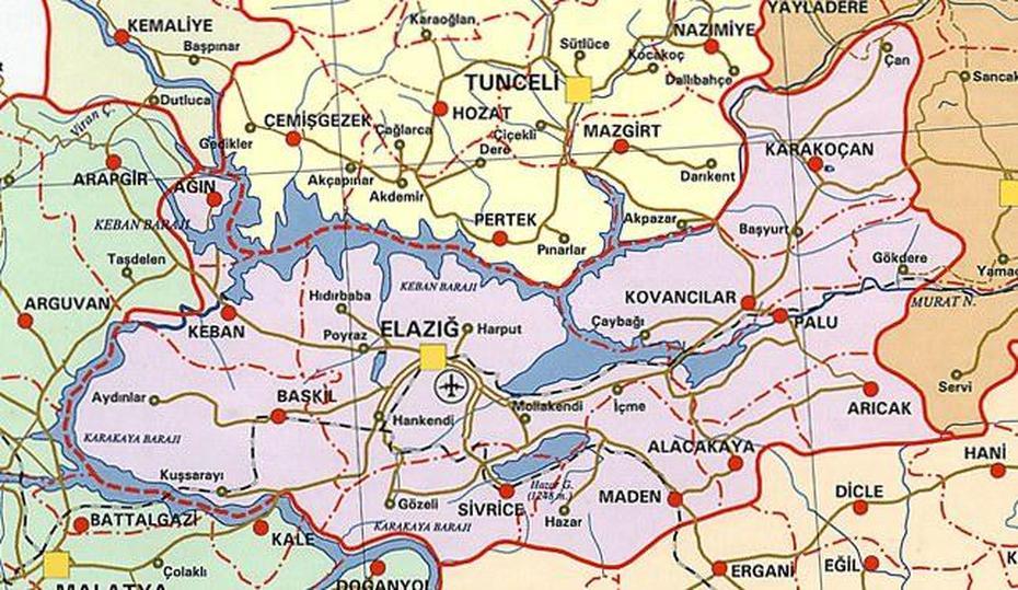 Elazig Plan Et Image Satellite, Elazığ, Turkey, Turkey Cities, Western Turkey