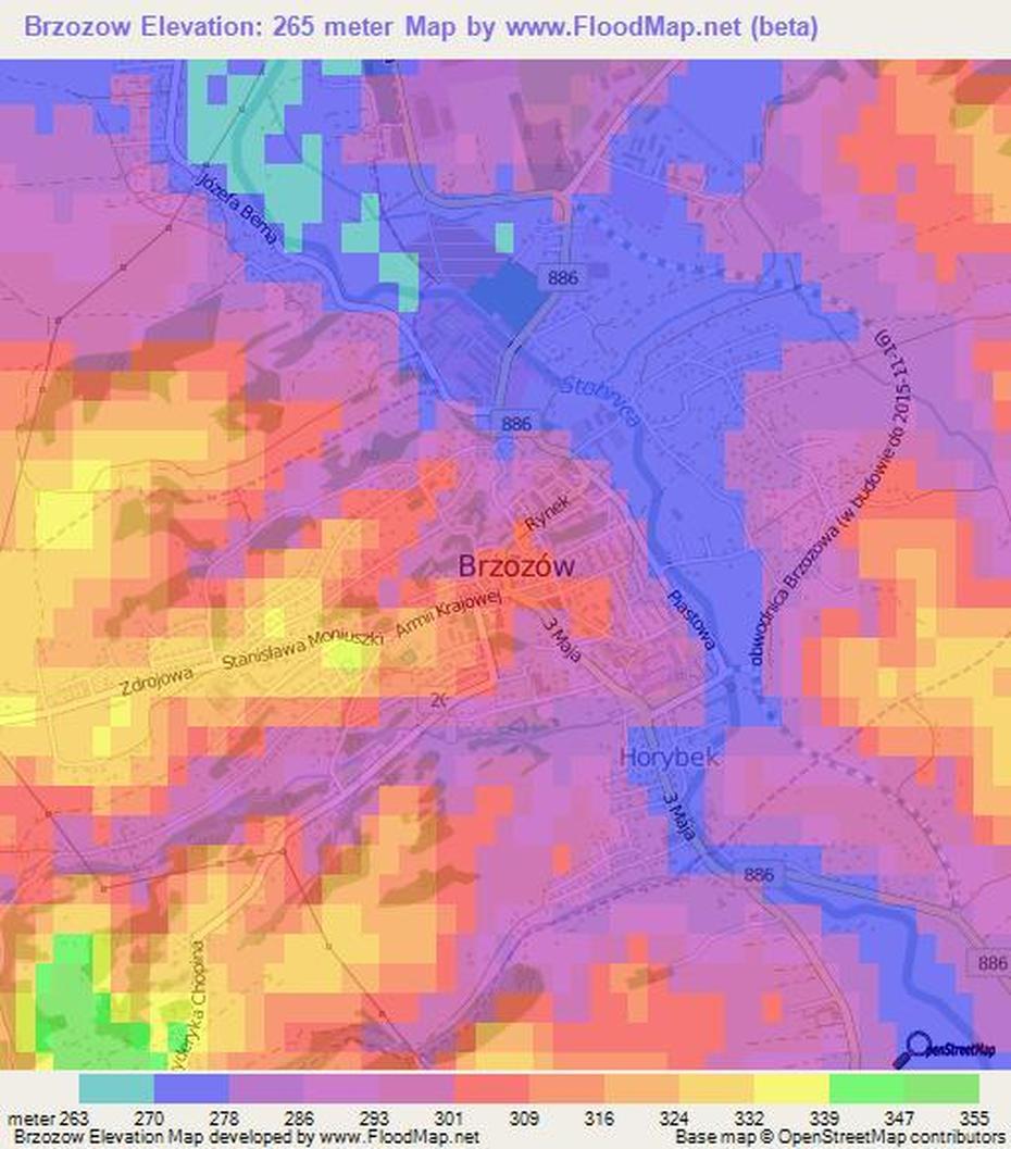 Elevation Of Brzozow,Poland Elevation Map, Topography, Contour, Brzozów, Poland, Brzozowiak, Domy  Bieszczady