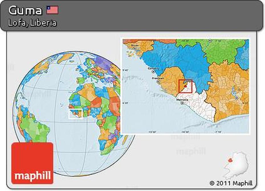 Free Political Location Map Of Guma, Highlighted Country, Guma, China, Goma  Town, Guma Lagoon Camp