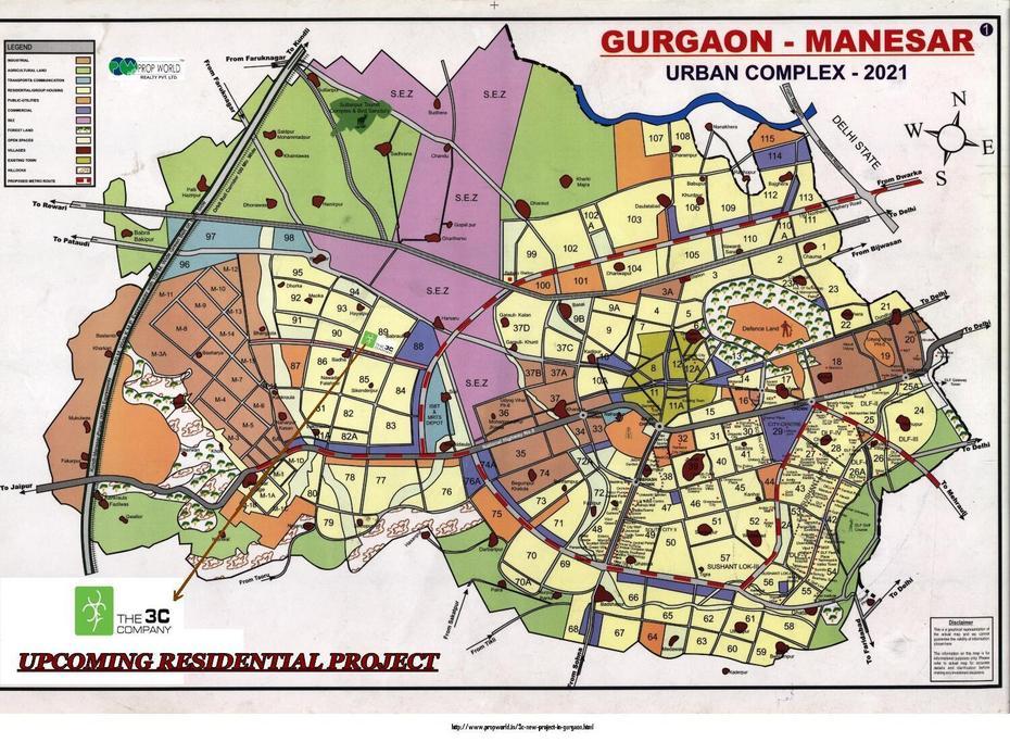 Gurgaon Location, India  Zone Wise, Pages, Gurgaon, India