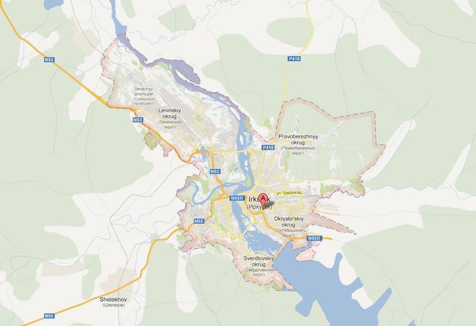 Irkutsk Map, Irkutsk, Russia, Leningrad Russia, Irkutsk Siberia