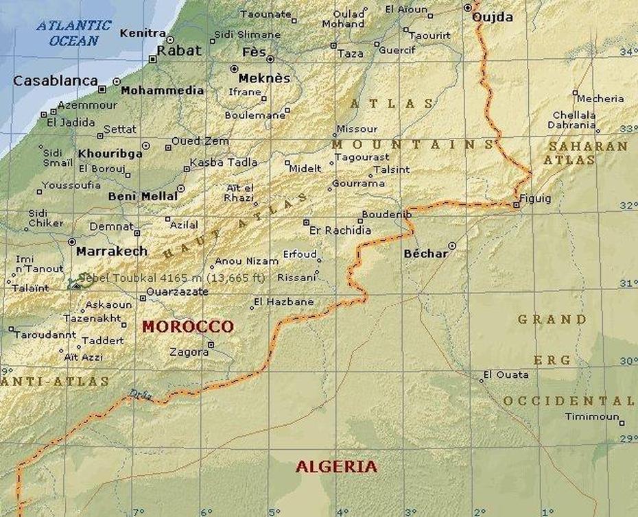 Meteorite Locations United Stat, Arfoud, Morocco, Fes Morocco, Tafilalet Morocco