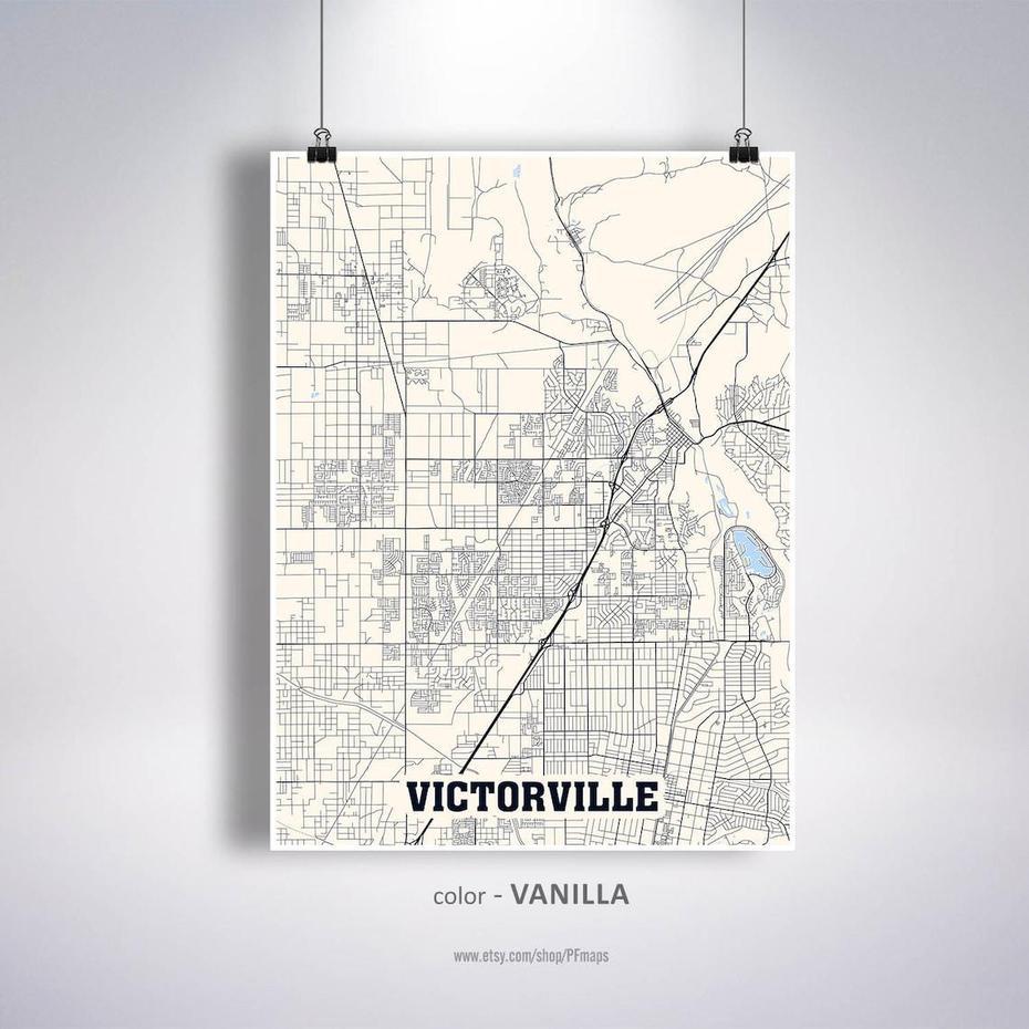 Victorville Map Print Victorville City Map California Ca Usa | Etsy, Victorville, United States, Victorville Area, Apple Valley Ca