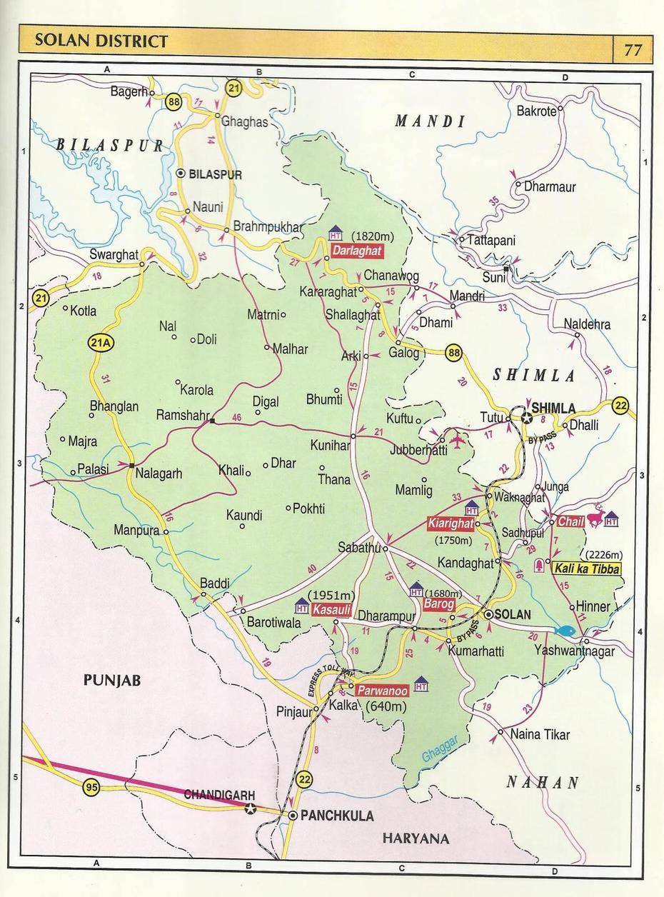 Himachal Pradesh Tourist Maps – Himachal Pradesh Travel Guide, Solan, India, Motihari, Bihar District