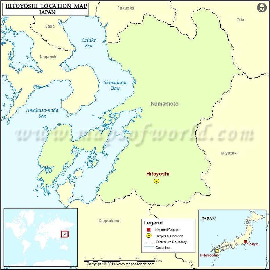 Where Is Hitoyoshi | Location Of Hitoyoshi In Japan Map, Hitoyoshi, Japan, Sl Hitoyoshi, Kyushu Japan