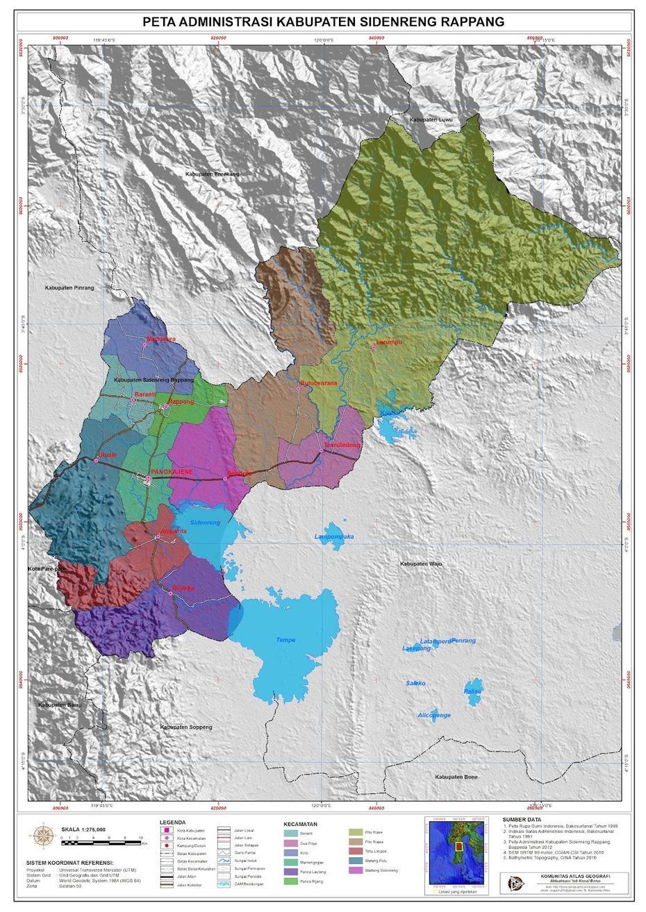 Komunitas Atlas: Kabupaten Sidenreng Rappang, Rappang, Indonesia, Indonesia  With Cities, Indonesia Country