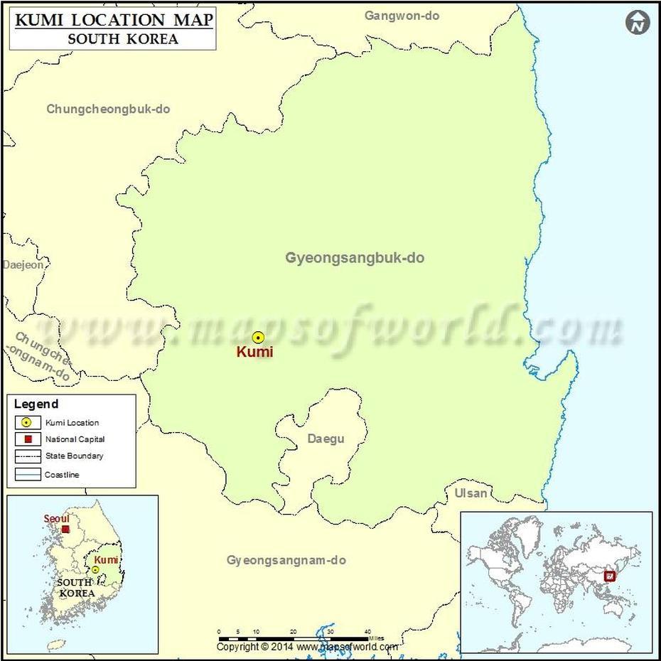 Where Is Kumi | Location Of Kumi In South Korea Map, Kumi, South Korea, Of South Korea Cities, South Korea City