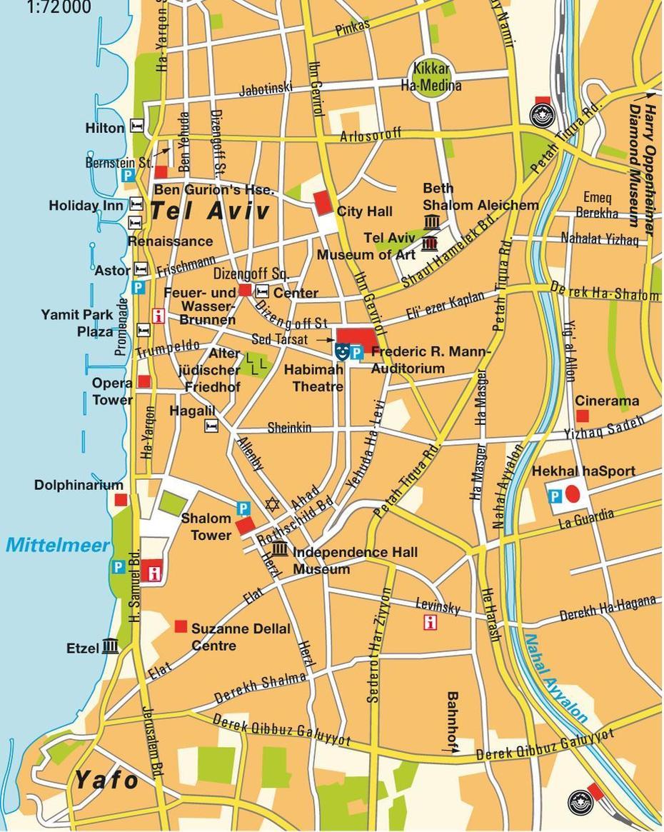 Map Of Tel Aviv – Free Printable Maps, Tel Aviv-Yafo, Israel, Tel Aviv Images, Tel Aviv Jaffa