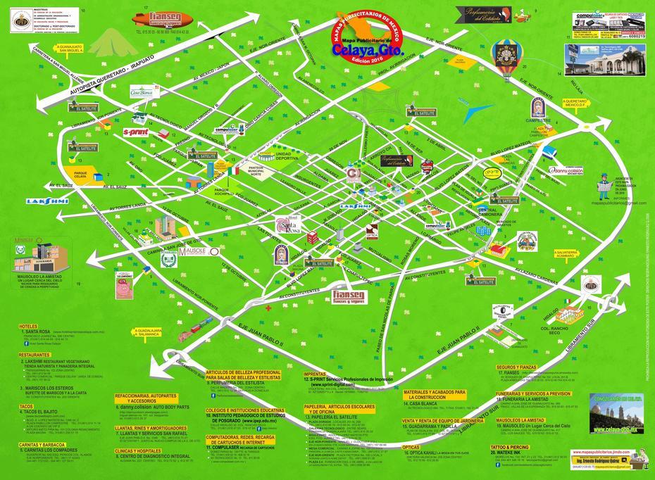 Mapa Publicitario De La Ciudad De Celaya,Gto.Mexico | Celaya, Soccer …, Celaya, Mexico, Tepic Mexico, Irapuato Mexico