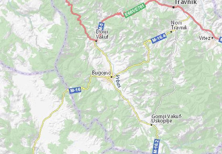 Michelin Bugojno Map – Viamichelin, Bugojno, Bosnia And Herzegovina, Mostar Bosnia, Stari Most Bosnia And Herzegovina