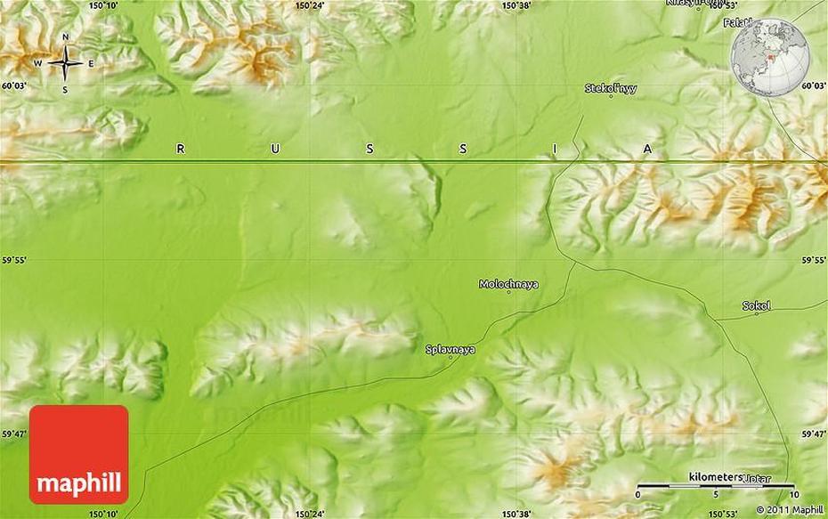 Physical Map Of Sokol, Sokol, Russia, Russia Districts, Moscow  Metro