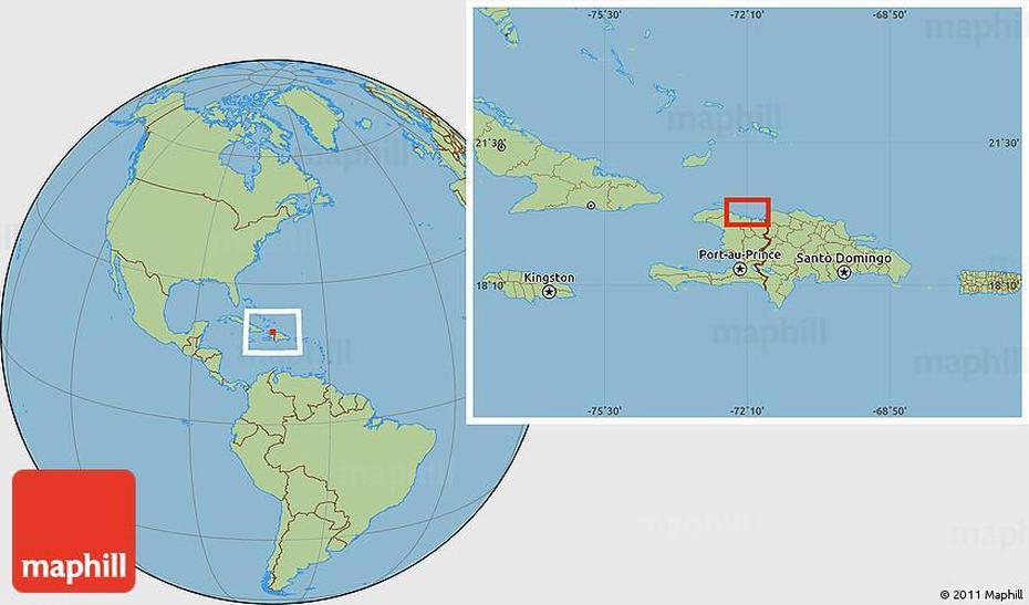 Savanna Style Location Map Of Milot, Milot, Haiti, Cabaret Haiti, Pignon Haiti