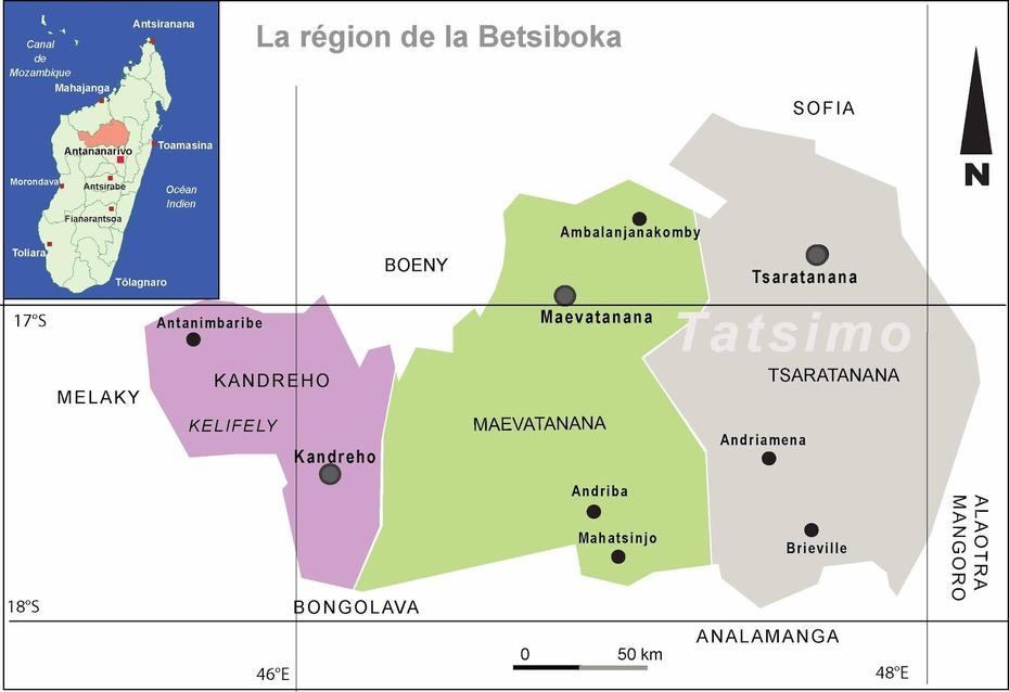 Tatsimo: Carte Administrative : La Region De La Betsiboka, Betsiboka, Madagascar, Mania River Madagascar, Rio Betsiboka
