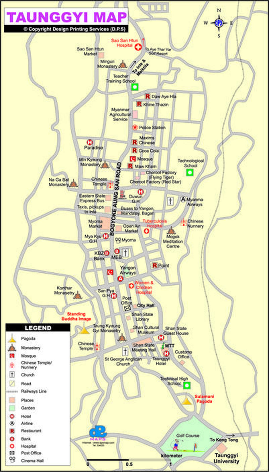 Taunggyi Map, Design Printing Services, Taunggyi, Myanmar, Myanmar Wine, Myanmar Kyat