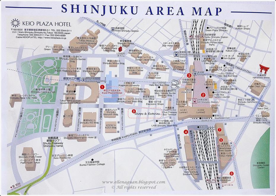 Tokyo Map Shinjuku, Shinjuku, Japan, Tokyo Japan, Shinjuku Gyoen Park