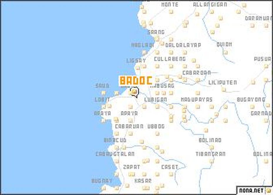 Badoc (Philippines) Map – Nona, Badoc, Philippines, Badoc Island, Ilocos Norte Philippines