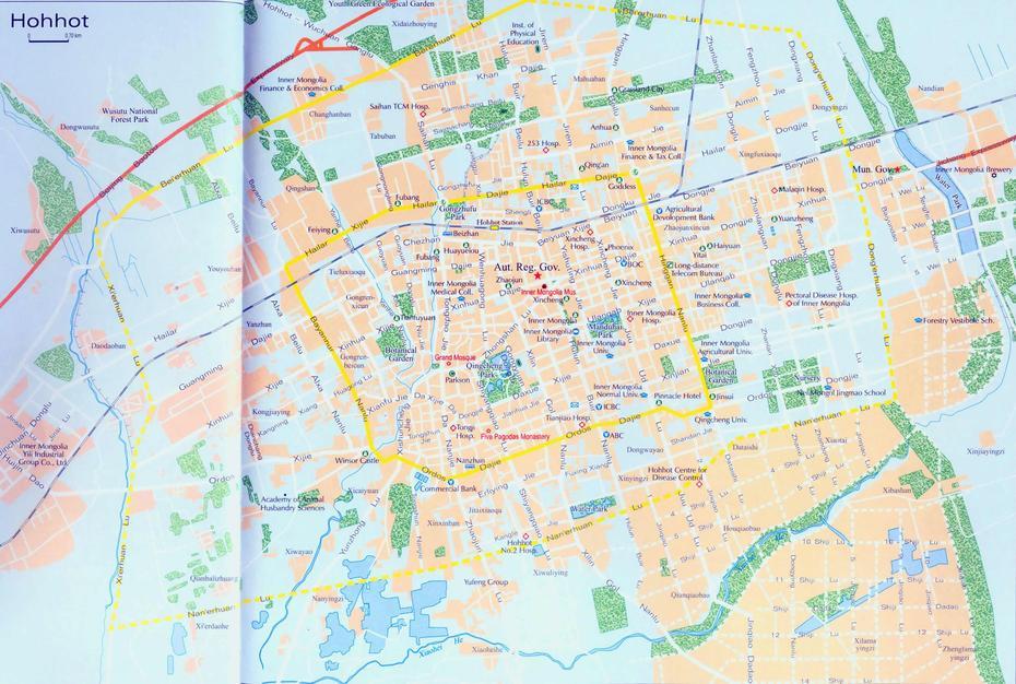 Detailed Hohhot Traffic Map, Map Of Hohhot, Hohhot Tour, Tours In …, Hohhot, China, Taiyuan China, Hohhot Airport