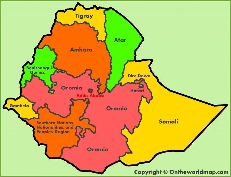 Ethiopia Maps | Maps Of Ethiopia Throughout Printable Map Of Ethiopia …, Ālamat’Ā, Ethiopia, 11 X 17 World, Detailed World  For Wall